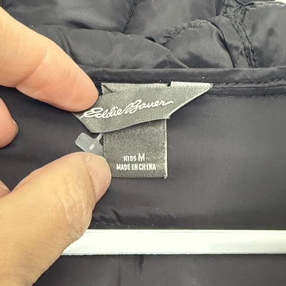 Eddie Bauer Kid's Black Puffer Coat - Picture 4 of 7